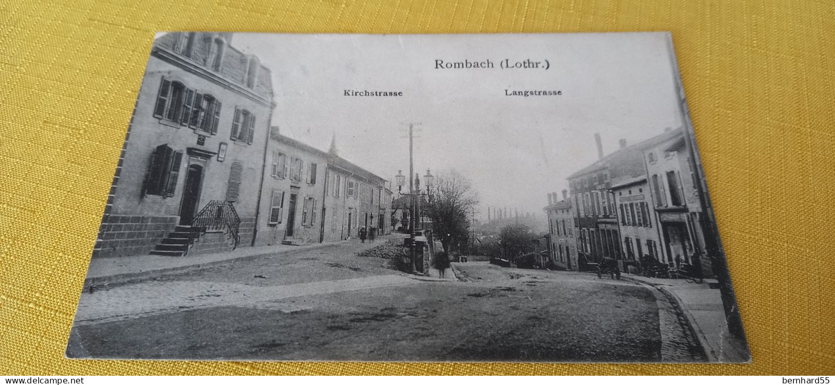 Rombach (Lothr.) Kirchstrasse  Langstrasse Schwarz/weiß Postalisch Gelaufen Moselle Lorraine - Autres & Non Classés