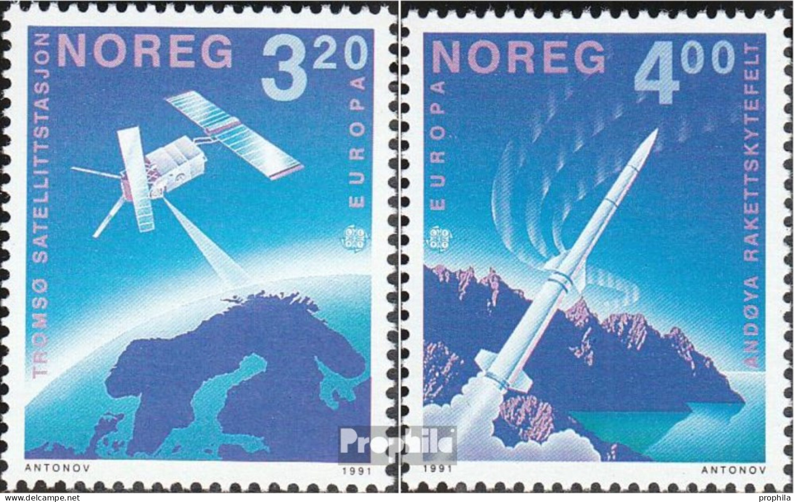 Norwegen 1062-1063 (kompl.Ausg.) Postfrisch 1991 Europa - Unused Stamps