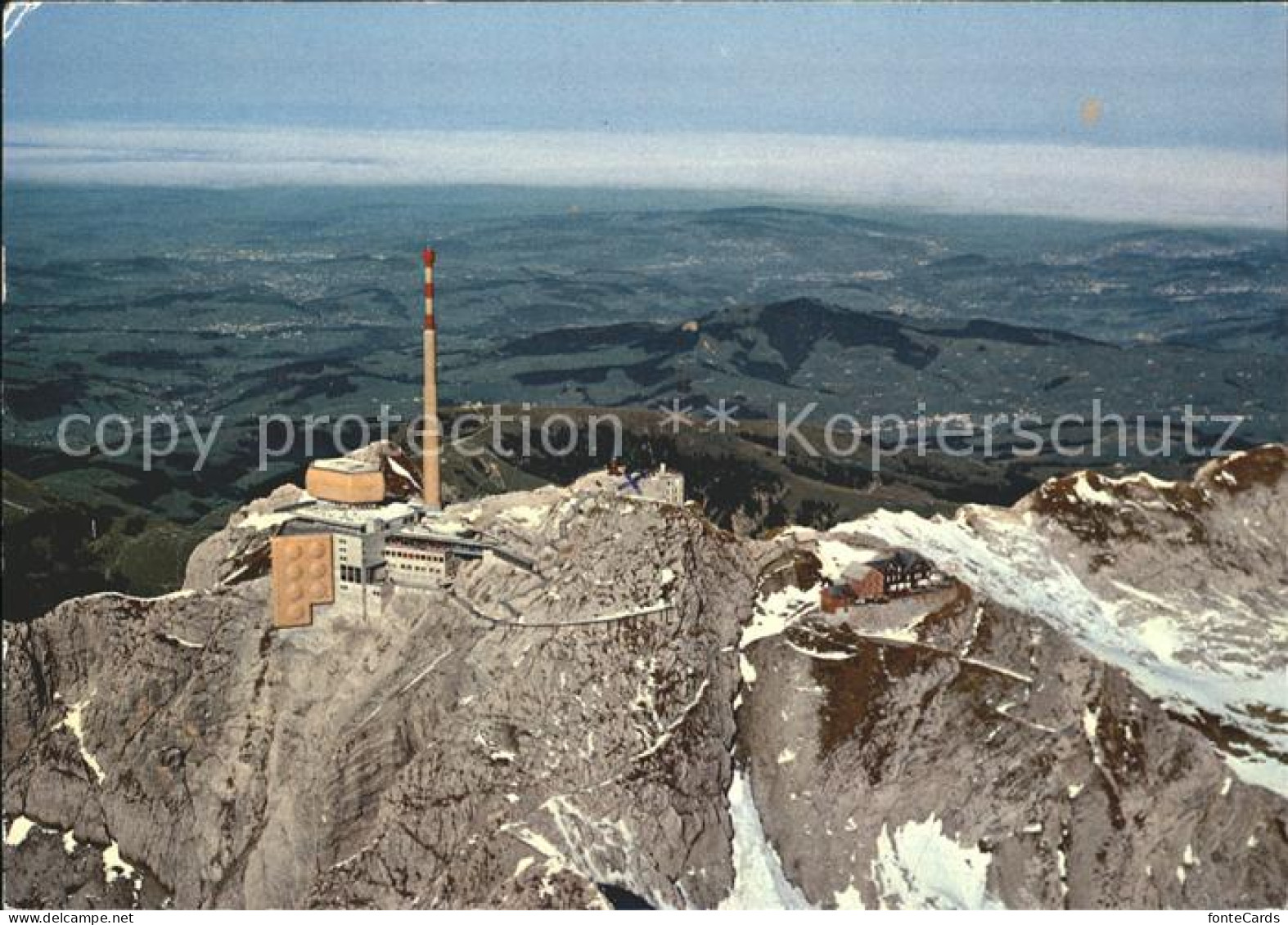 11871419 Saentis AR Fliegeraufnahme Bergstation Blick Gegen Bodensee Saentis AR - Sonstige & Ohne Zuordnung