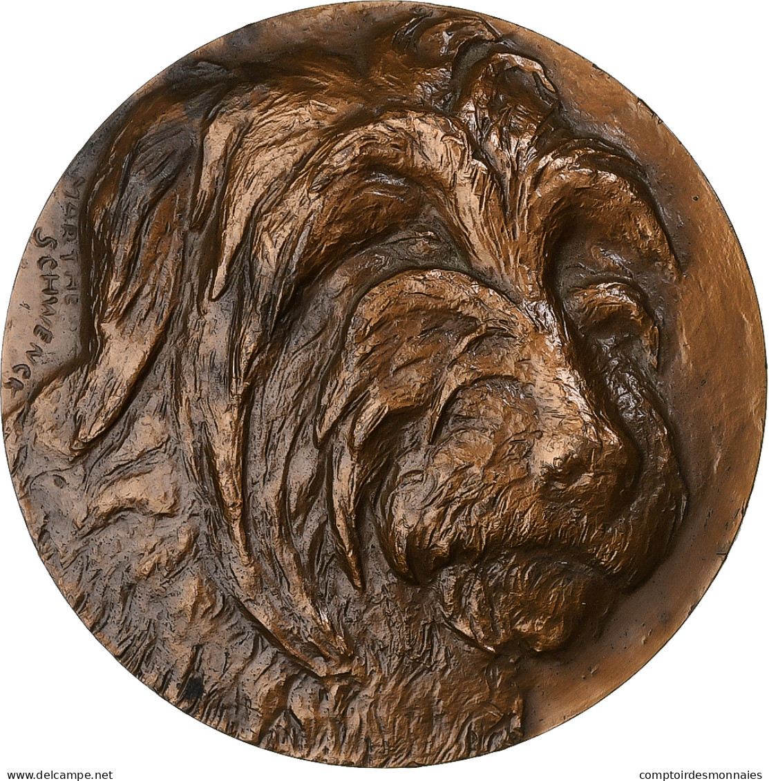 France, Médaille, Chiens, Concours Canin, 1983, Bronze, Schwenck, SUP - Sonstige & Ohne Zuordnung