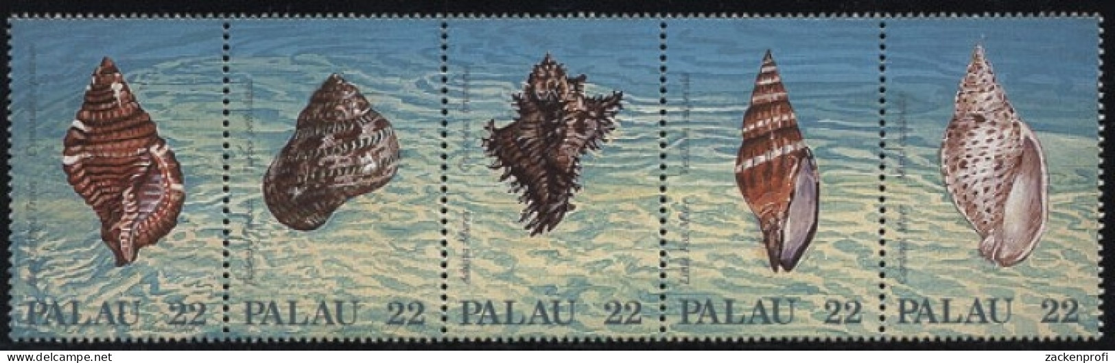 Palau 1987 Meeresschnecken 192/96 ZD Postfrisch (C25448) - Palau