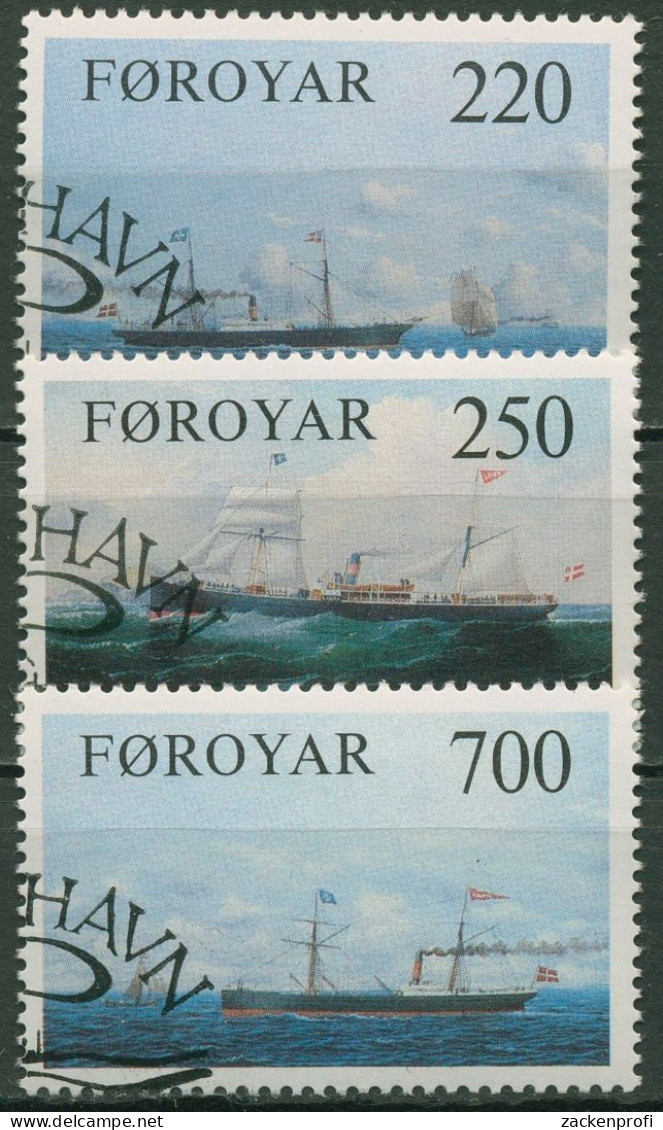 Färöer 1983 Dampfschiffe 79/81 Gestempelt - Faeroër