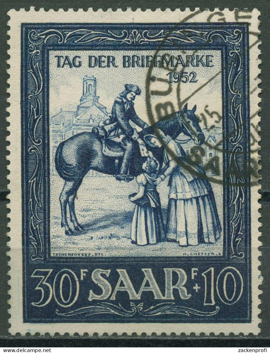 Saarland 1952 Tag Der Briefmarke, Briefmarken-Ausstellung IMOSA 316 Gestempelt - Oblitérés