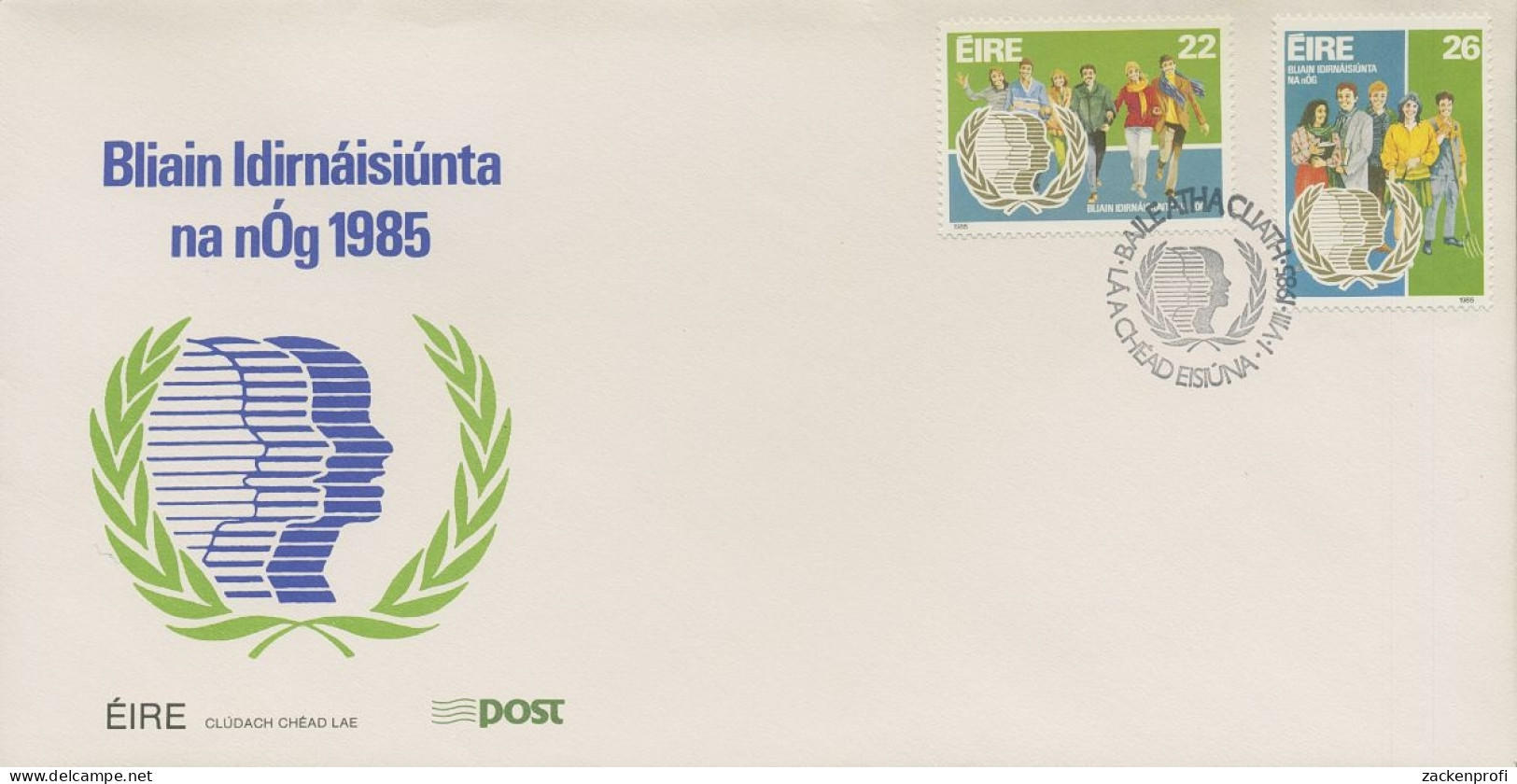 Irland 1985 Internationales Jahr Der Jugend Ersttagsbrief 575/76 FDC (X18692) - FDC