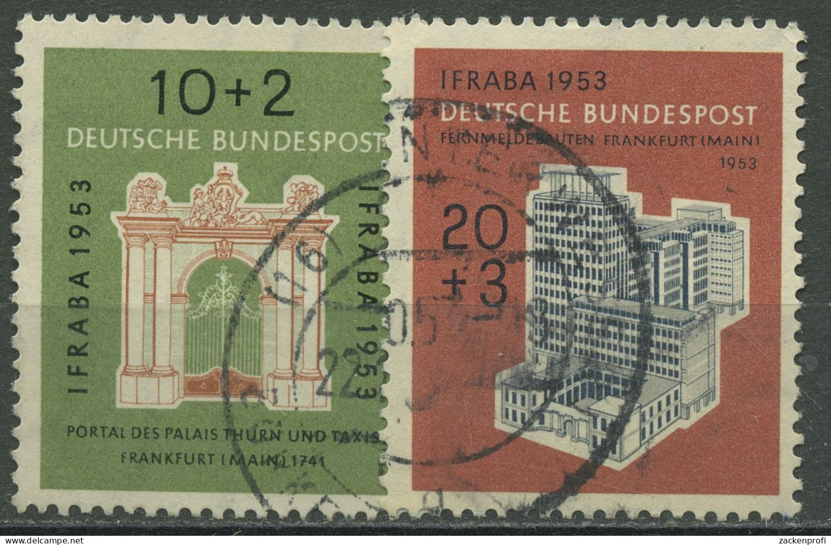 Bund 1953 Int. Briefmarken-Ausstellung IFRABA 171/72 Gestempelt - Gebruikt
