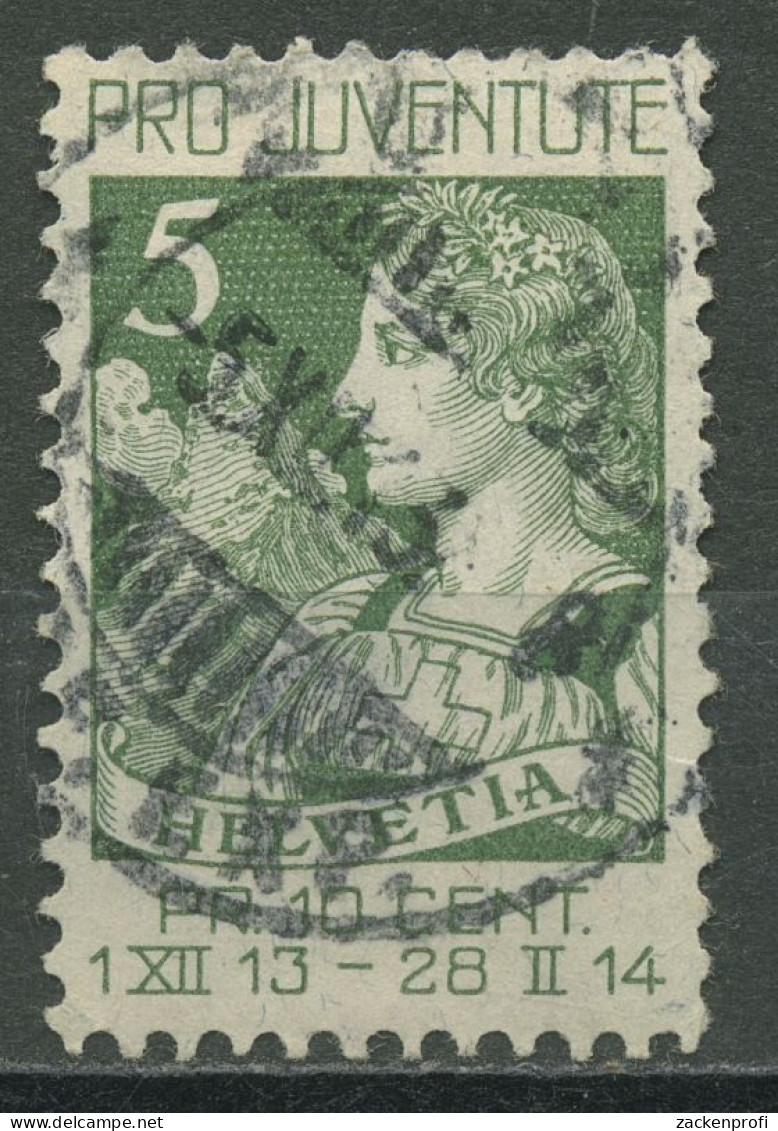 Schweiz 1913 Pro Juventute, Helvetia, Matterhorn 117 Gestempelt - Used Stamps