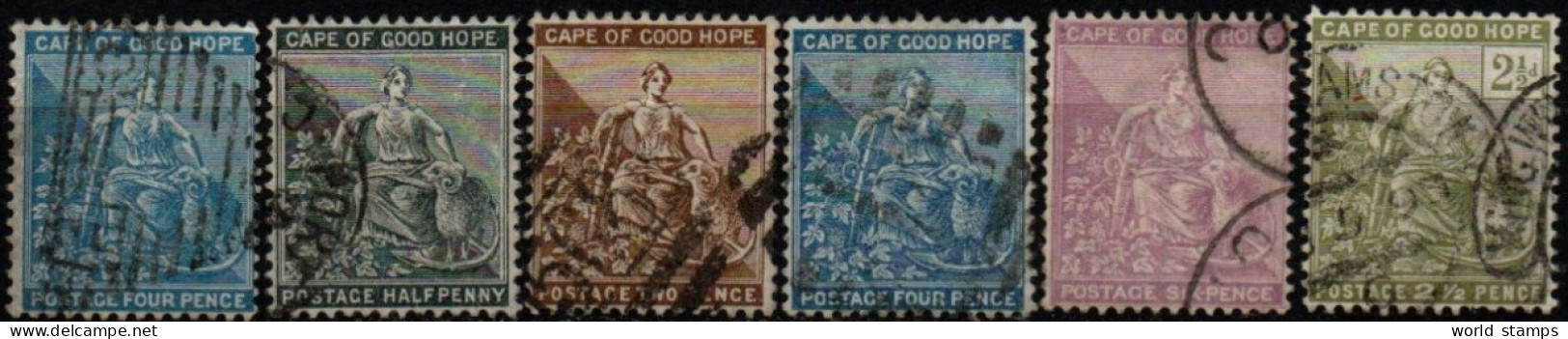 CAP DE BONNE-ESPERANCE LOT - Kaap De Goede Hoop (1853-1904)