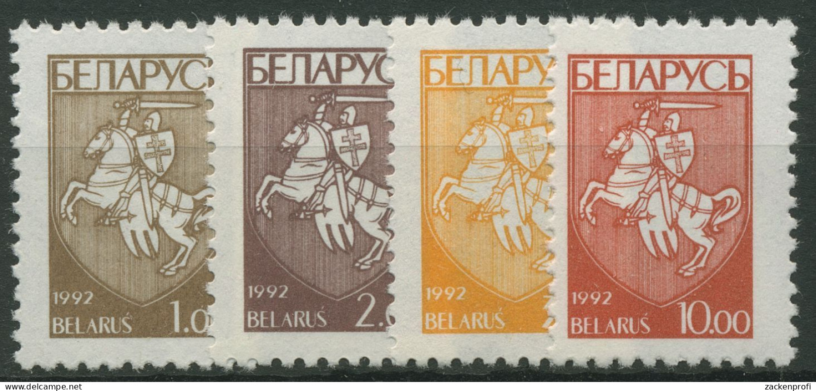 Weißrussland 1993 Freimarken Staaswappen 21/24 Postfrisch - Belarus