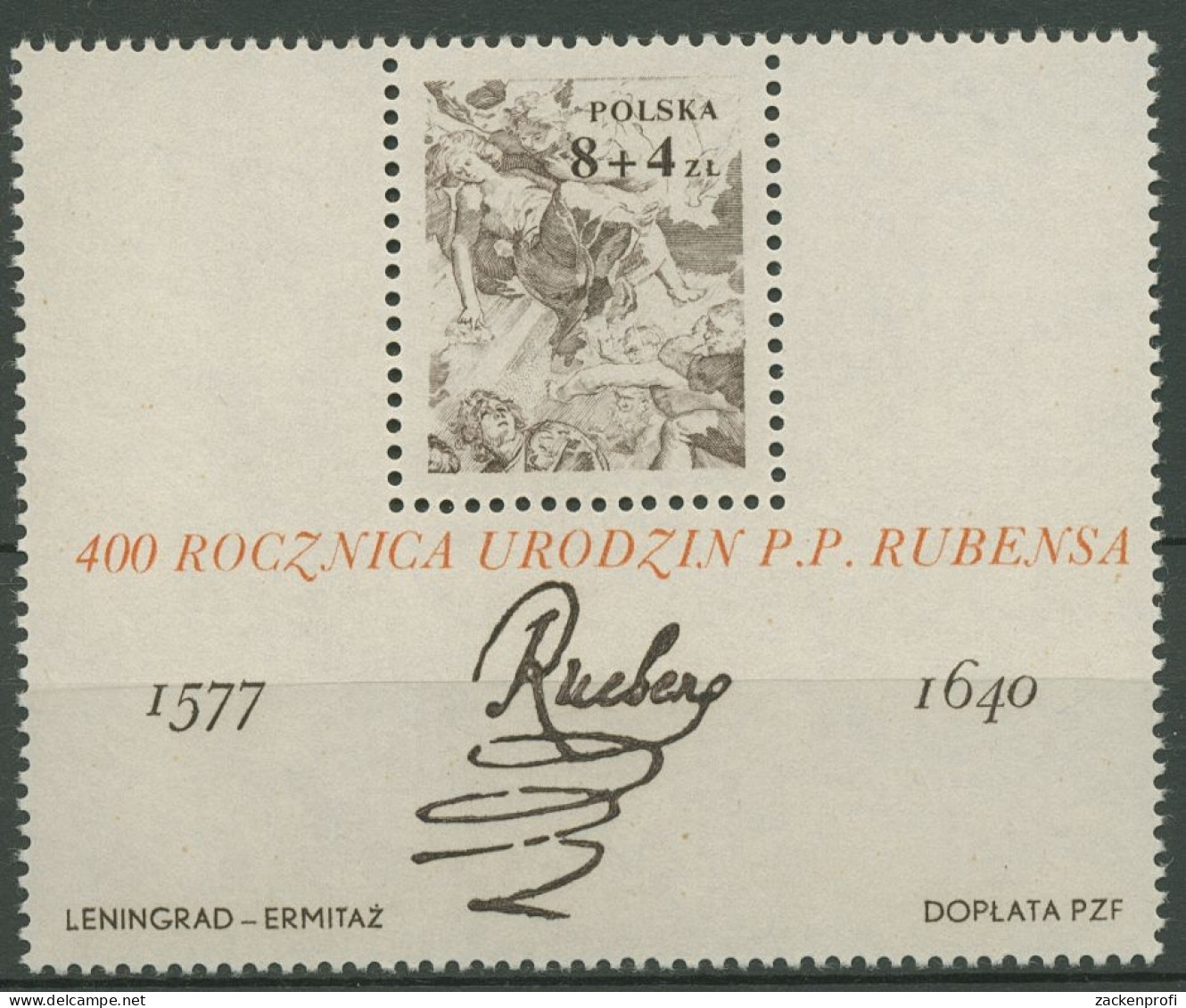 Polen 1977 Kunst Malerei Peter Paul Rubens Block 67 Postfrisch (C93293) - Blocks & Sheetlets & Panes