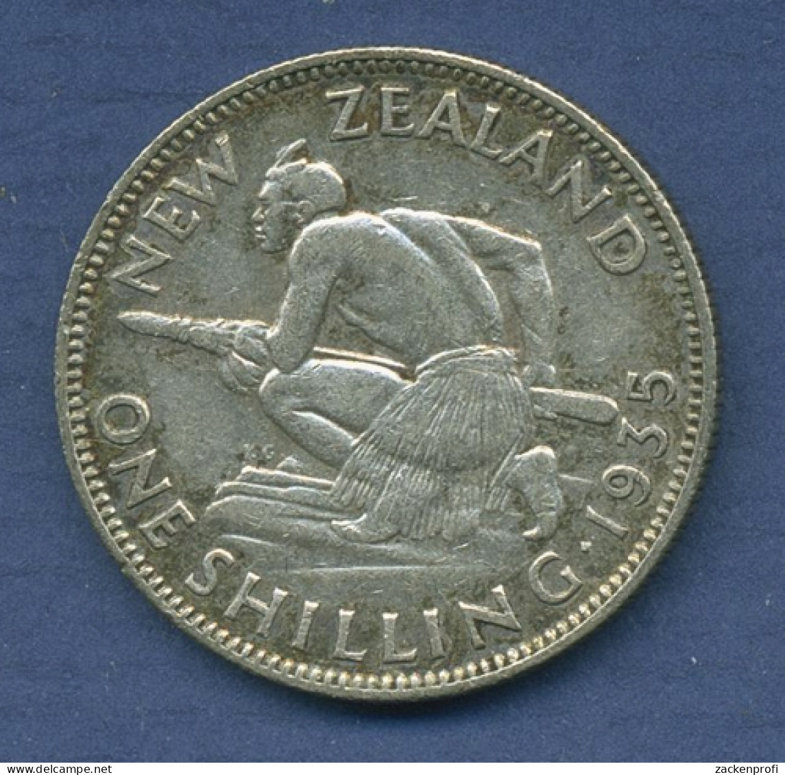 Neuseeland 1 Shilling 1935, Georg V., KM 3 Fast Vorzüglich (m2526) - New Zealand