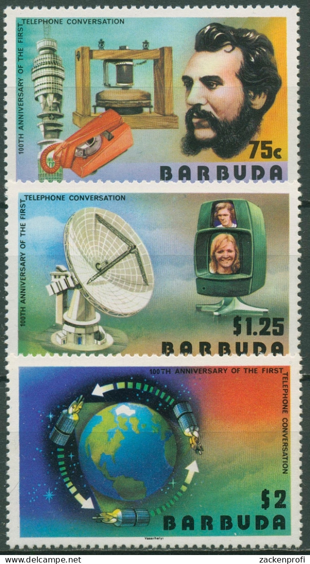 Barbuda 1977 100 Jahre Telefon A.G. Bell 283/85 Postfrisch - Barbuda (...-1981)