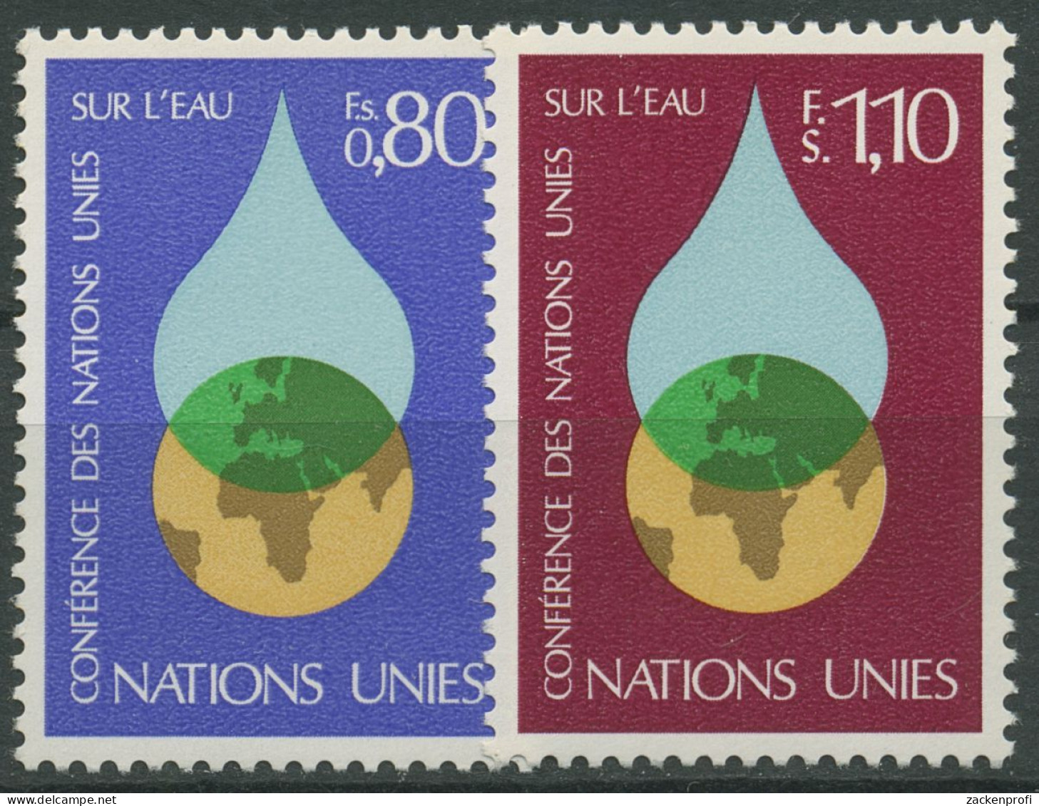 UNO Genf 1977 Wasserkonfernz 64/65 Postfrisch - Ungebraucht