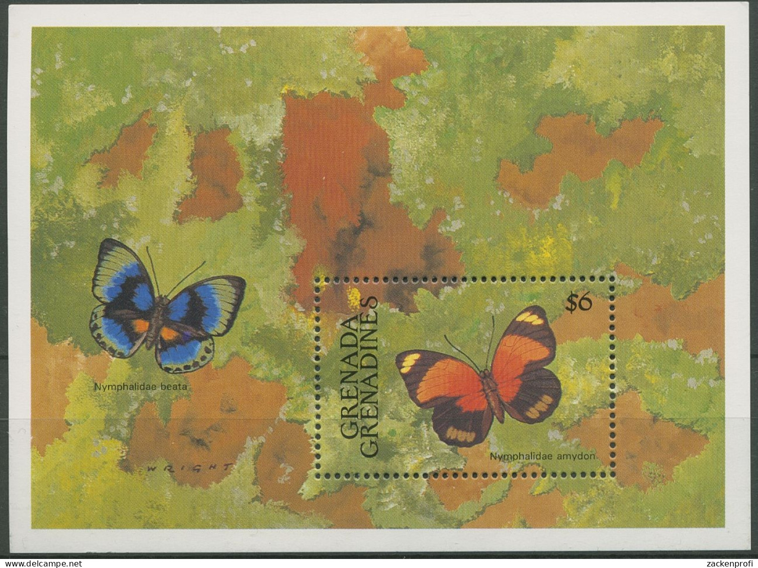 Grenada-Grenadinen 1991 Schmetterlinge Block 211 Postfrisch (C94432) - Grenada (1974-...)
