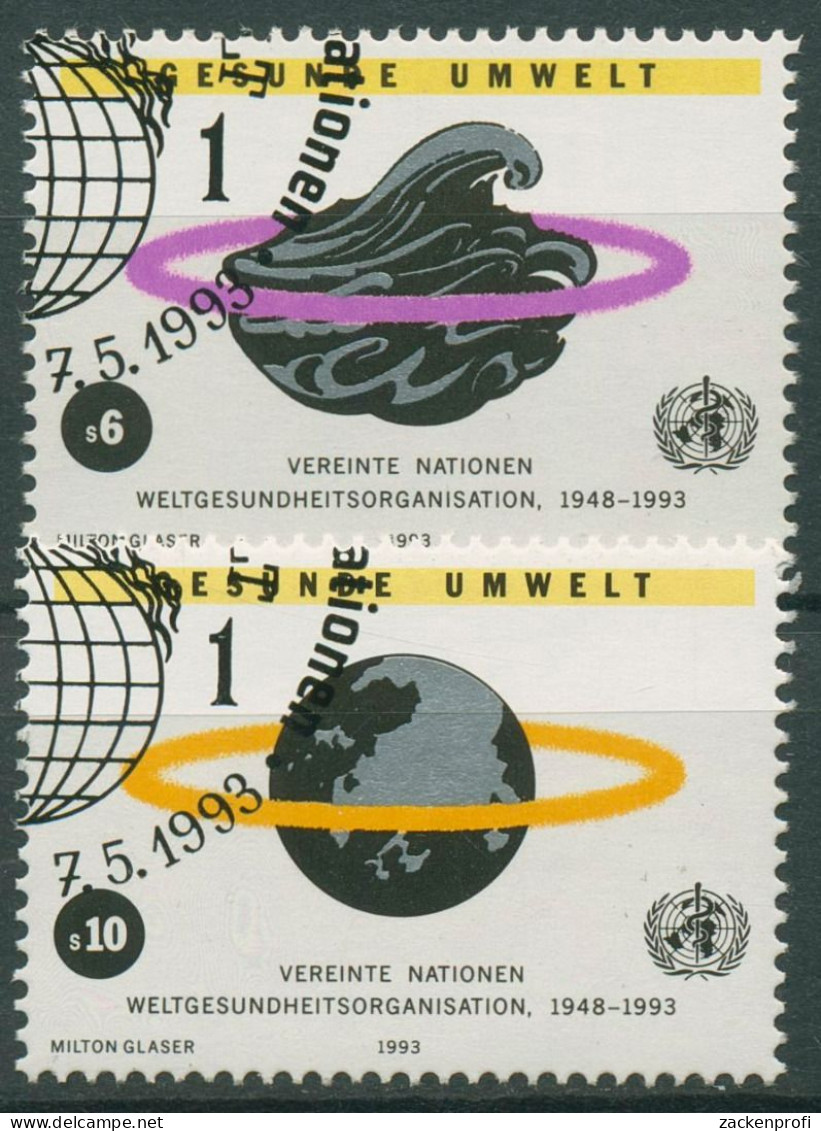 UNO Wien 1993 Weltgesundheitsorganissation WHO Umweltschutz 147/48 Gestempelt - Used Stamps