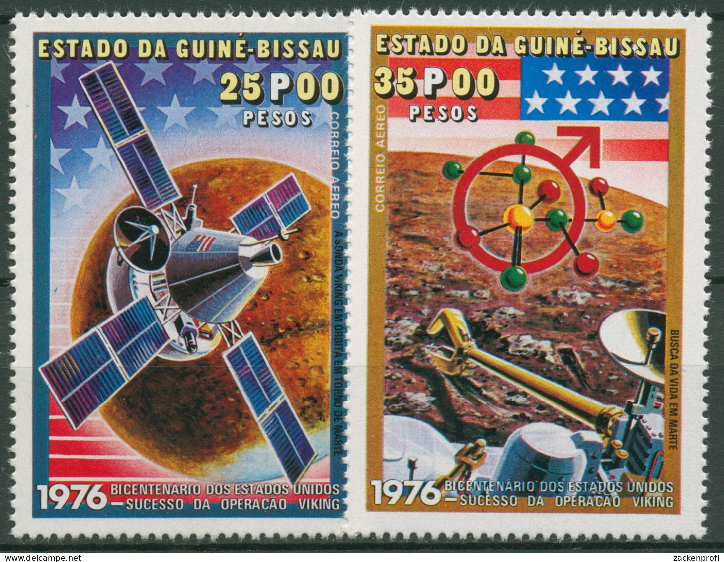 Guinea-Bissau 1977 Raumfahrt Viking Marssonde 420/21 A Postfrisch - Guinea-Bissau
