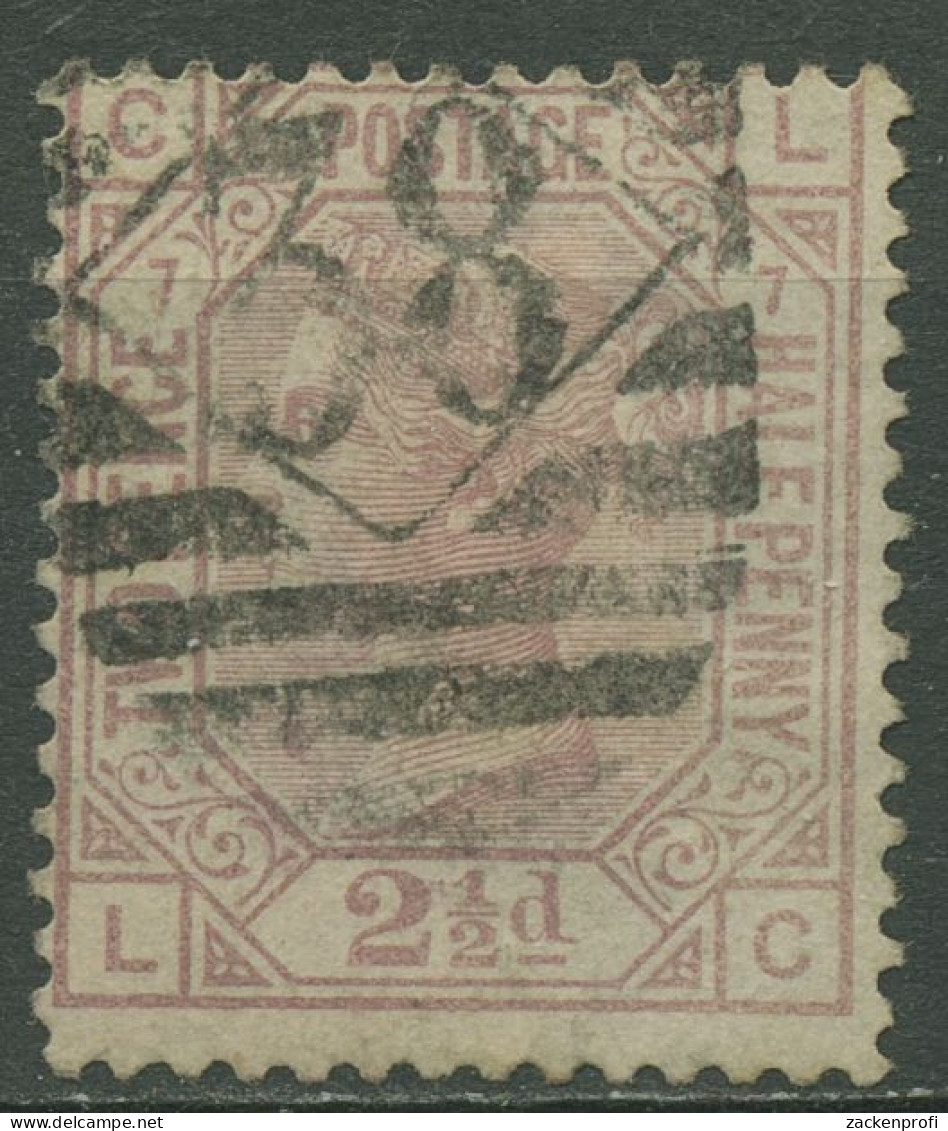 Großbritannien 1876 Königin Victoria 2 1/2 Pence, 47 Platte 7 Gestempelt - Used Stamps