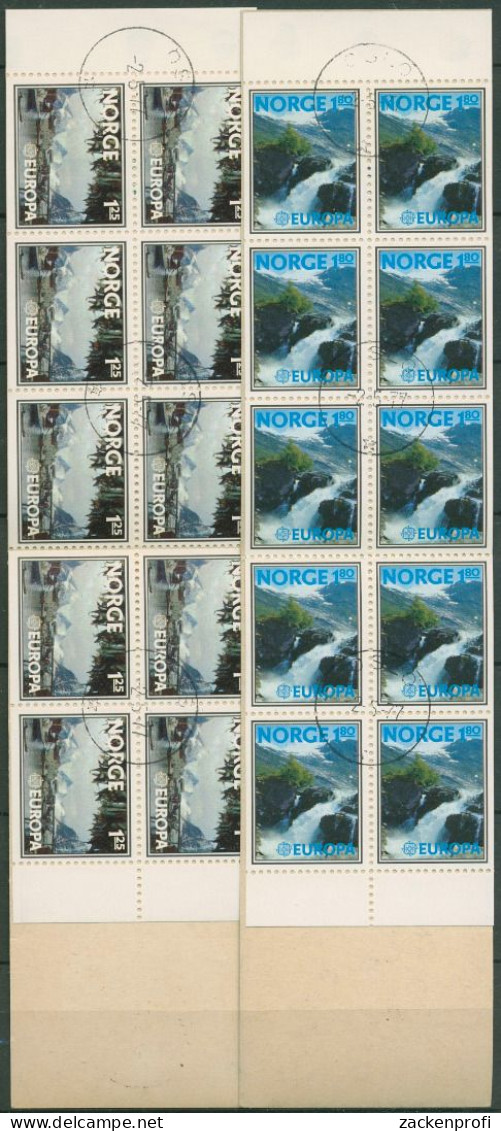 Norwegen 1977 CEPT Landschaften Markenheftchen 742/43 MH Gestempelt (C60803) - Cuadernillos