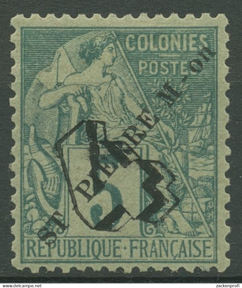 Saint-Pierre Et Miquelon 1892 Aufdruck 4 C. Auf 5 C. , 44 Mit Falz - Unused Stamps