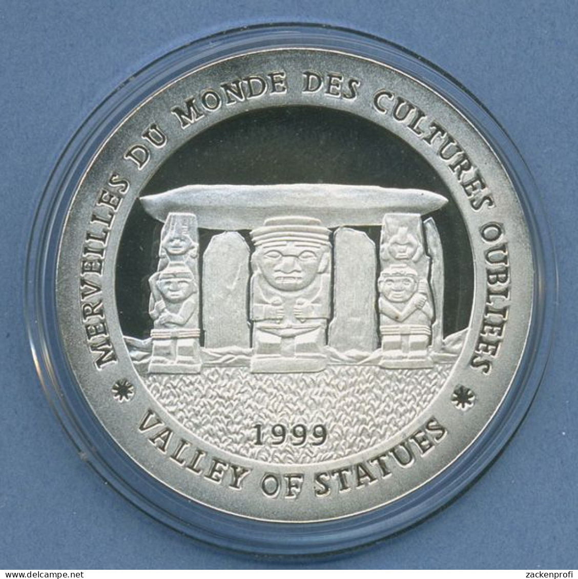 Tschad 1000 Francs 1999 Statuen, Silber, PP In Kapsel (m4704) - Tchad