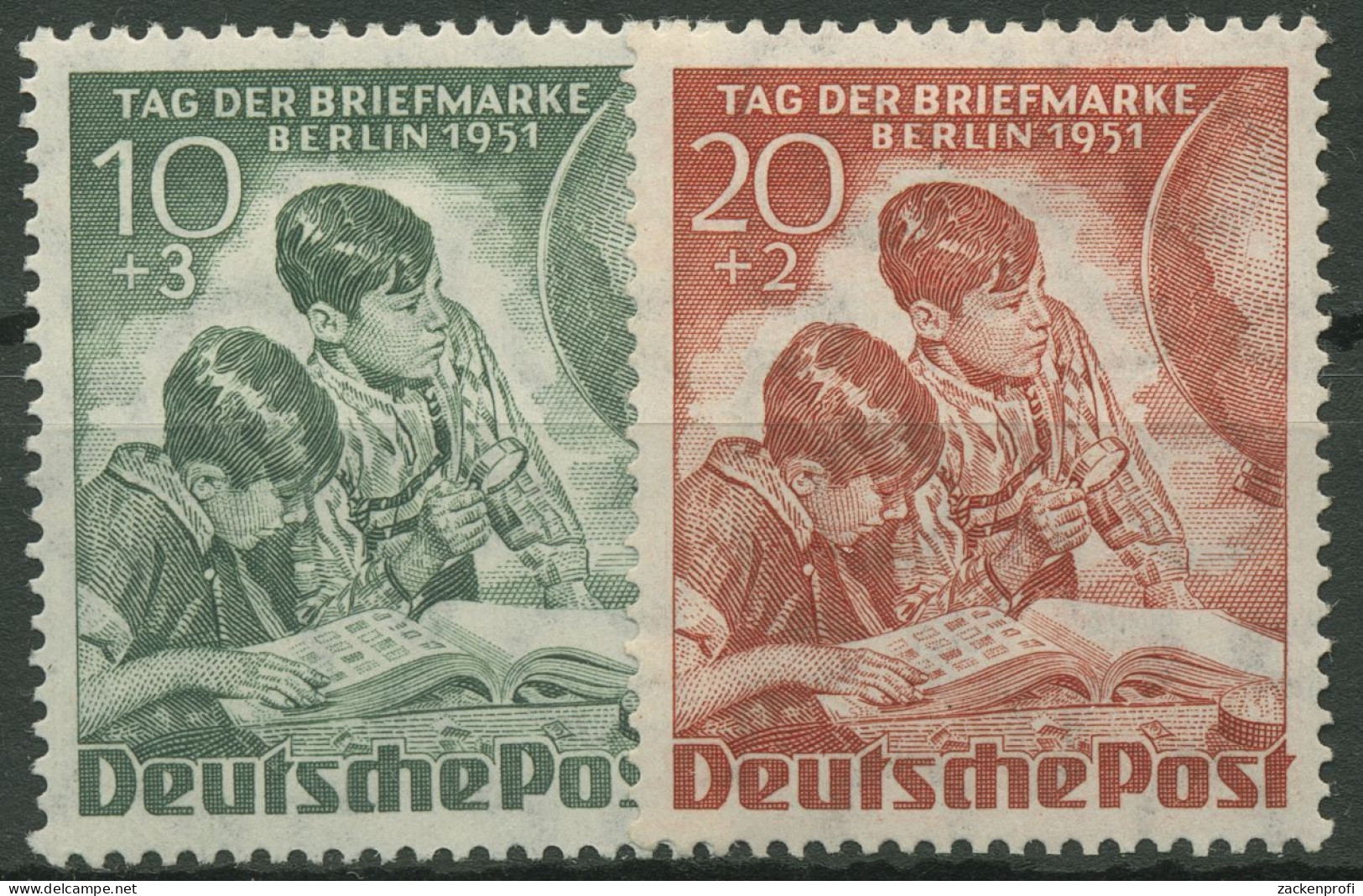 Berlin 1951 Tag Der Briefmarke 80/81 Mit Falz - Nuevos