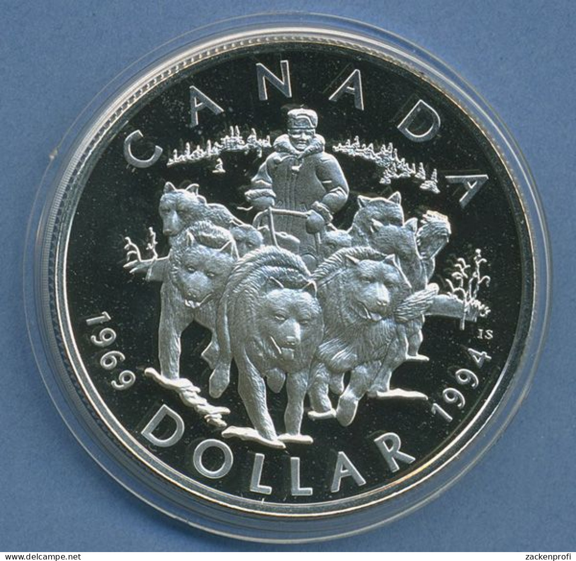 Kanada Dollar 1994, Schlittenhunde, Silber, KM 251 PP In Kapsel (m4673) - Canada