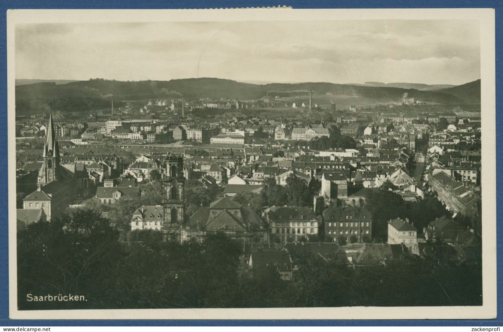 Saarbrücken Gesamtansicht Fabriken, Gelaufen 1933 (AK4545) - Saarbrücken