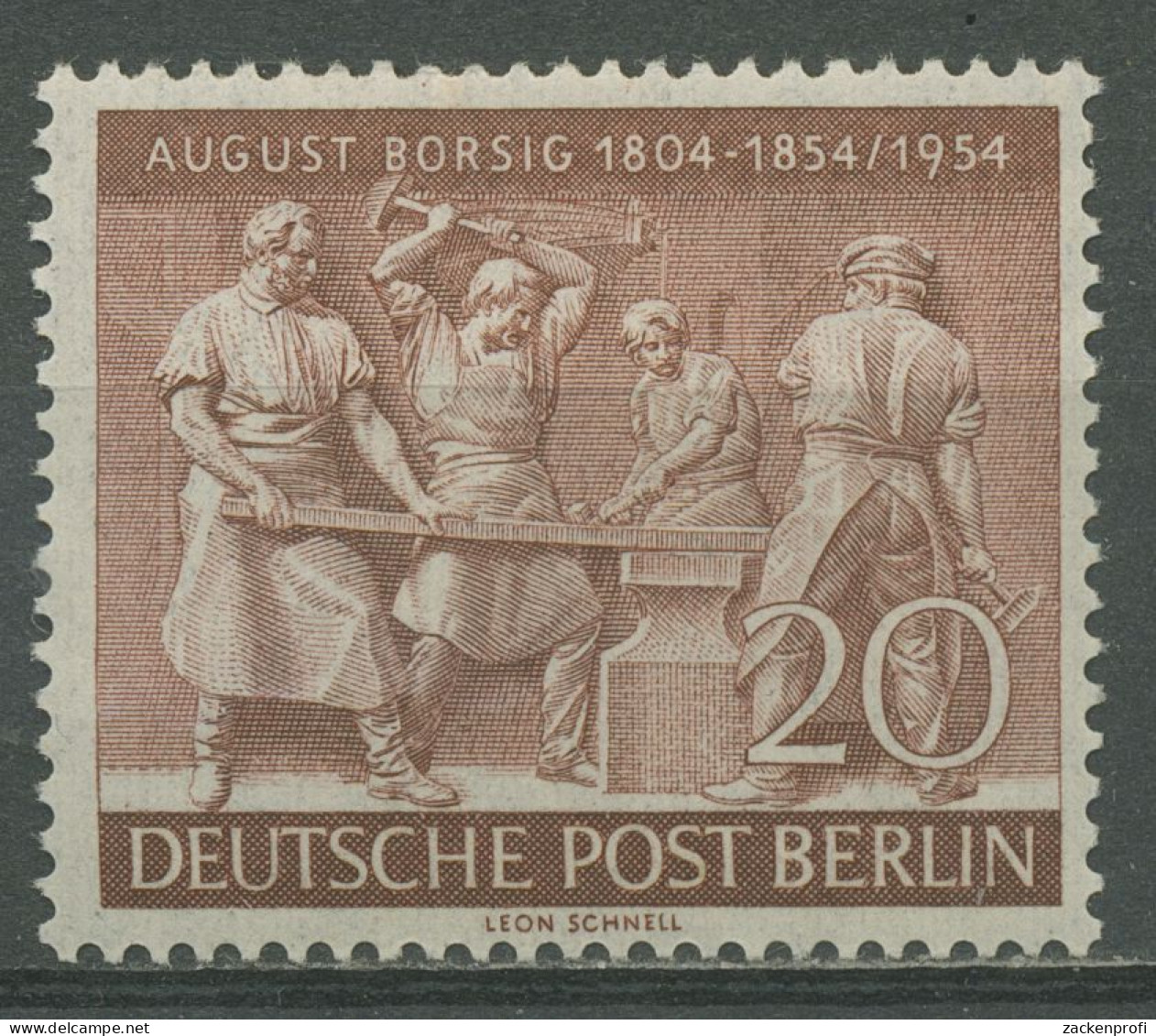 Berlin 1954 100. Todestag Von August Borsig 125 Postfrisch - Ungebraucht