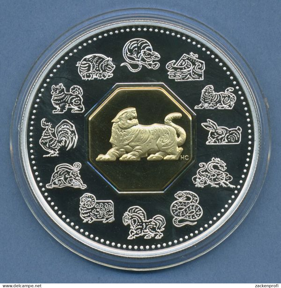 Kanada 15 Dollar 1998, Jahr Des Tigers, Silber, KM 304 PP In Kapsel (m4674) - Canada