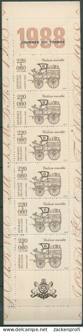 Frankreich 1988 Tag D.Briefmarke Kutsche Markenheftchen MH 13 Postfrisch(C60861) - Journée Du Timbre