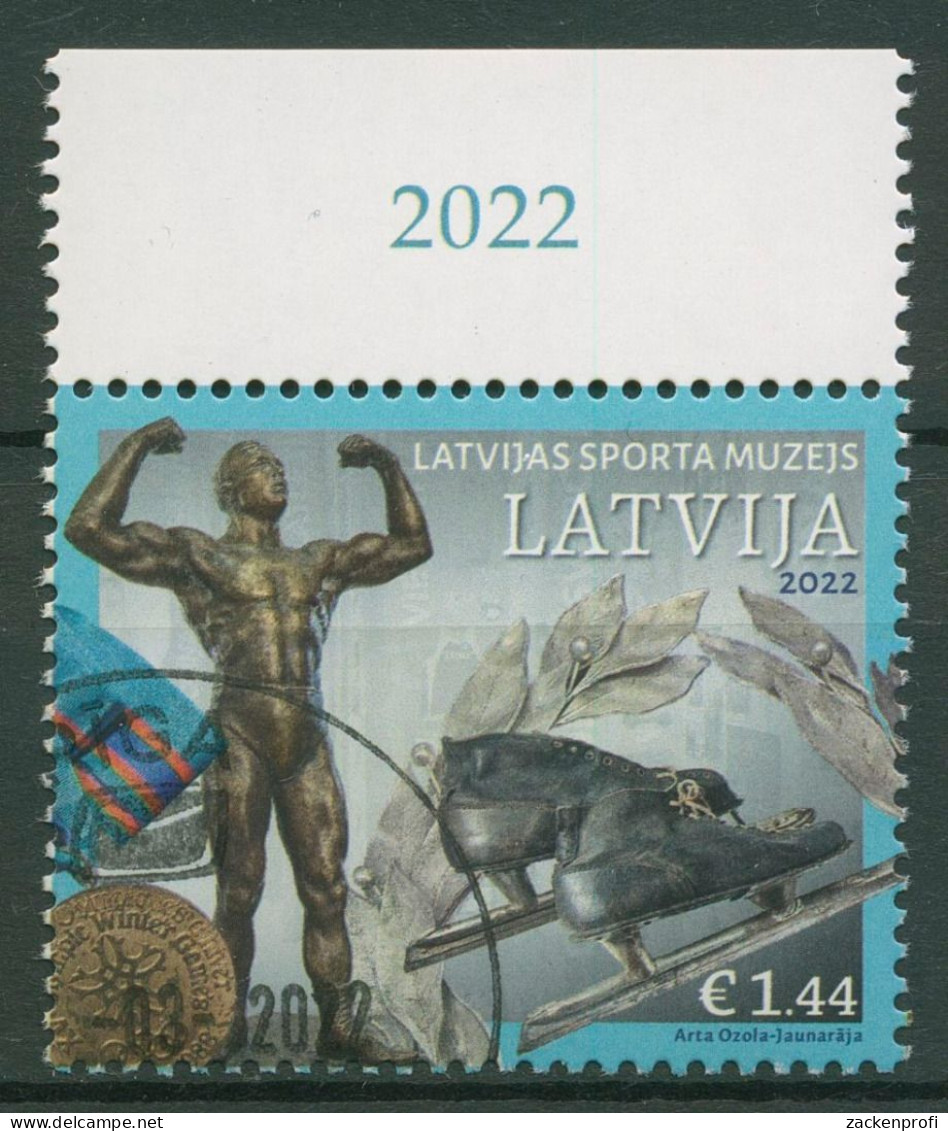 Lettland 2022 Sportmuseum 1152 Gestempelt - Lettonie