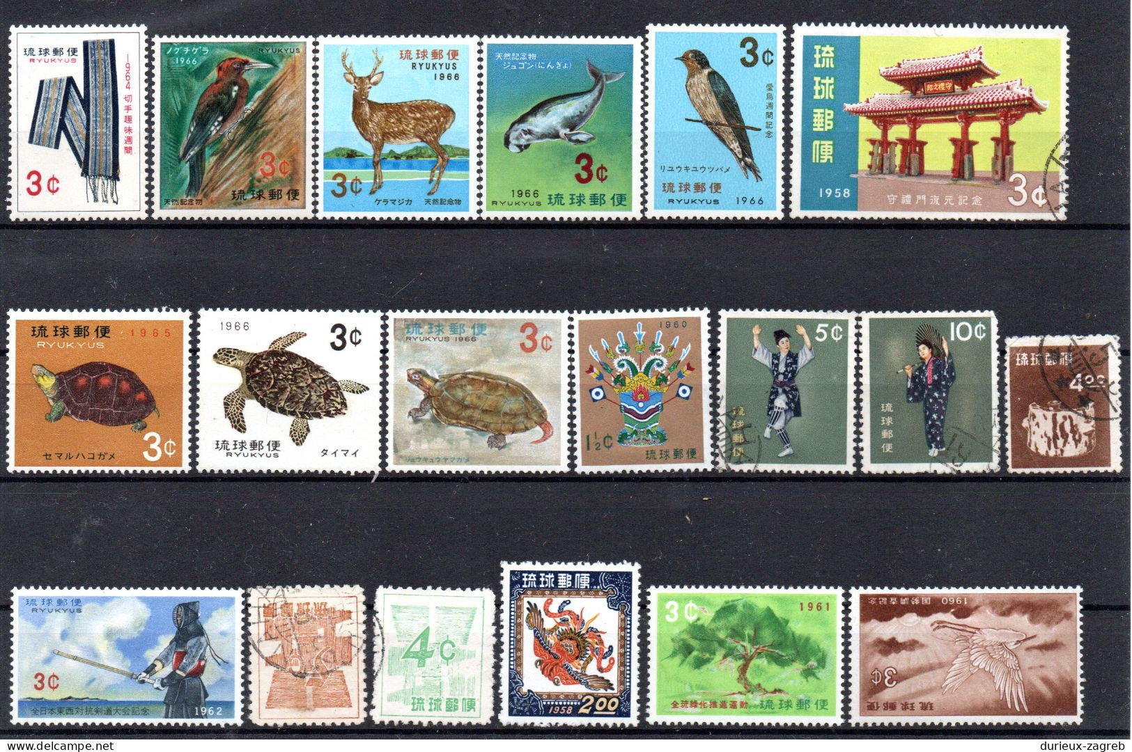 Ryukyu Islands Old Stamps Small Selection (read Description) B240301b - Riukiu-eilanden