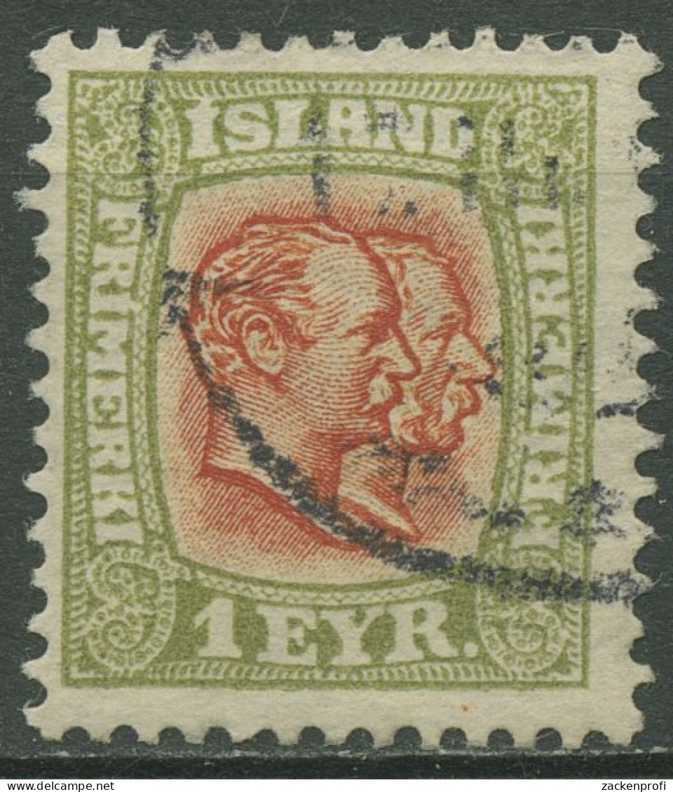 Island 1907/1908 König Christian IX. Und König Frederik VIII. 48 Gestempelt - Gebraucht