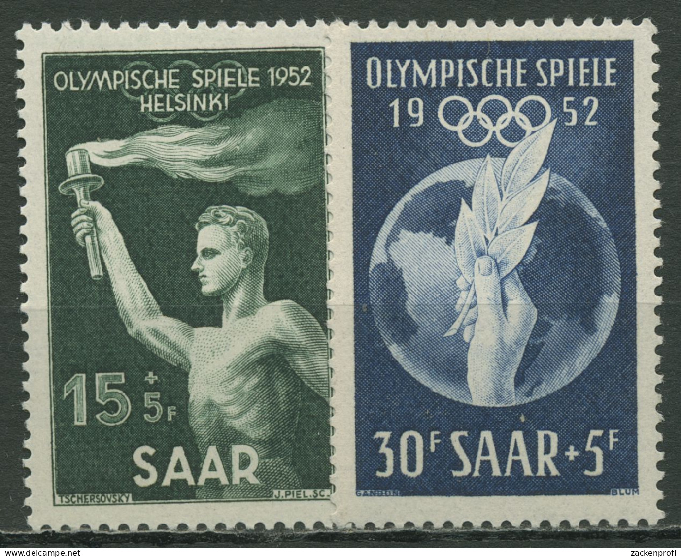 Saarland 1952 Olympische Sommerspiele Helsinki 314/15 Postfrisch - Ungebraucht