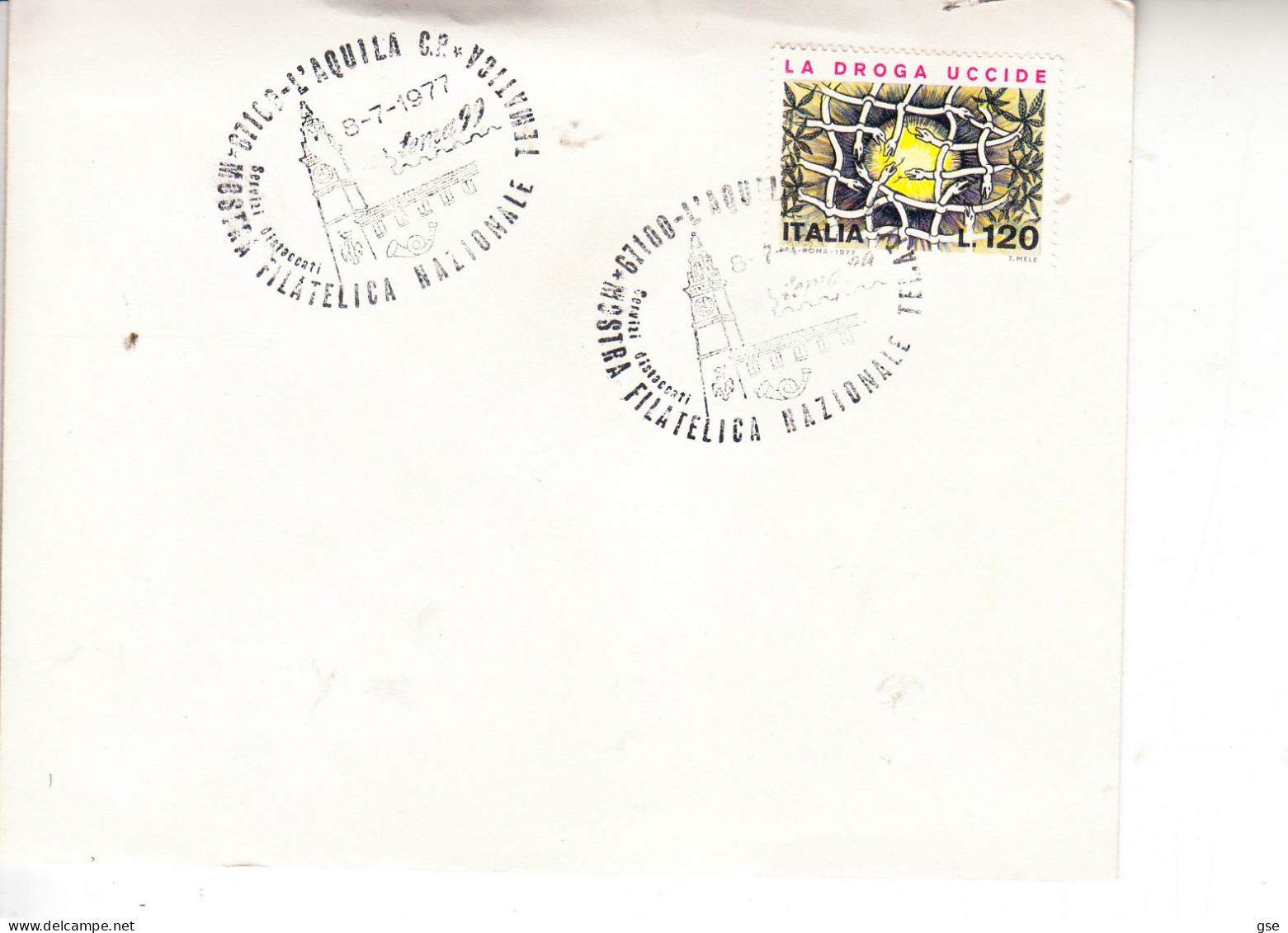 ITALIA 1977-  Annullo Speciale  -L'Aquila - Mostra Filatelica" - Briefmarkenausstellungen