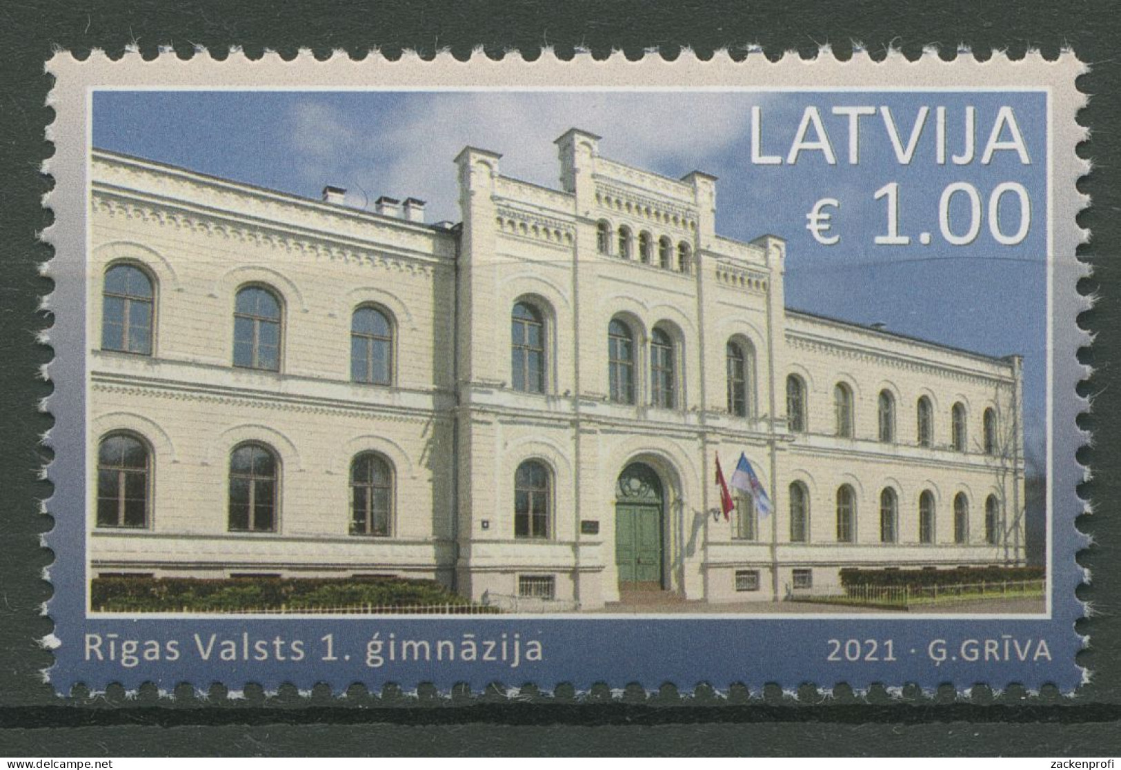 Lettland 2021 Staatsgymnasium Riga 1136 Postfrisch - Lettonie