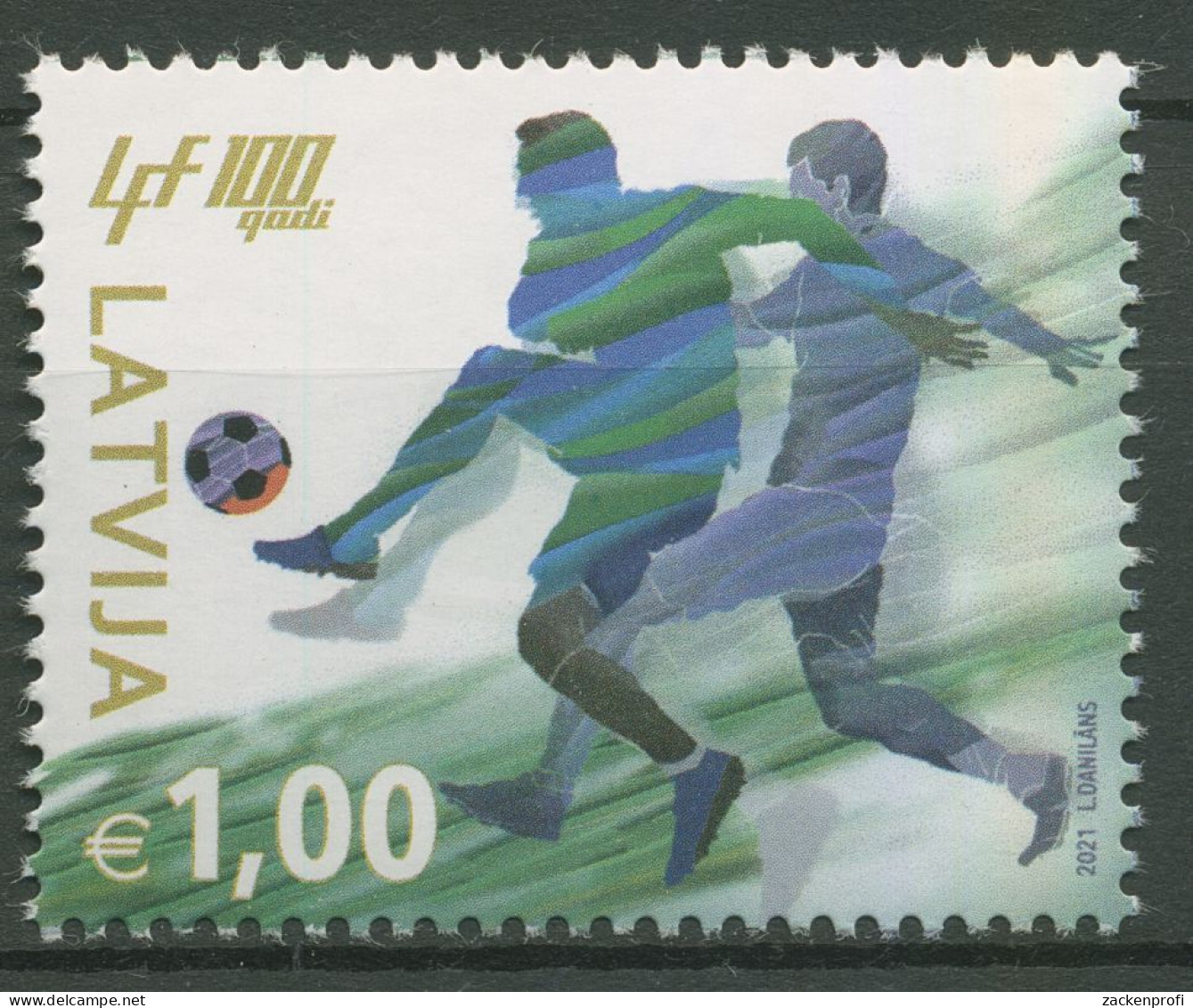 Lettland 2021 Fußballverband 1128 Postfrisch - Lettonie