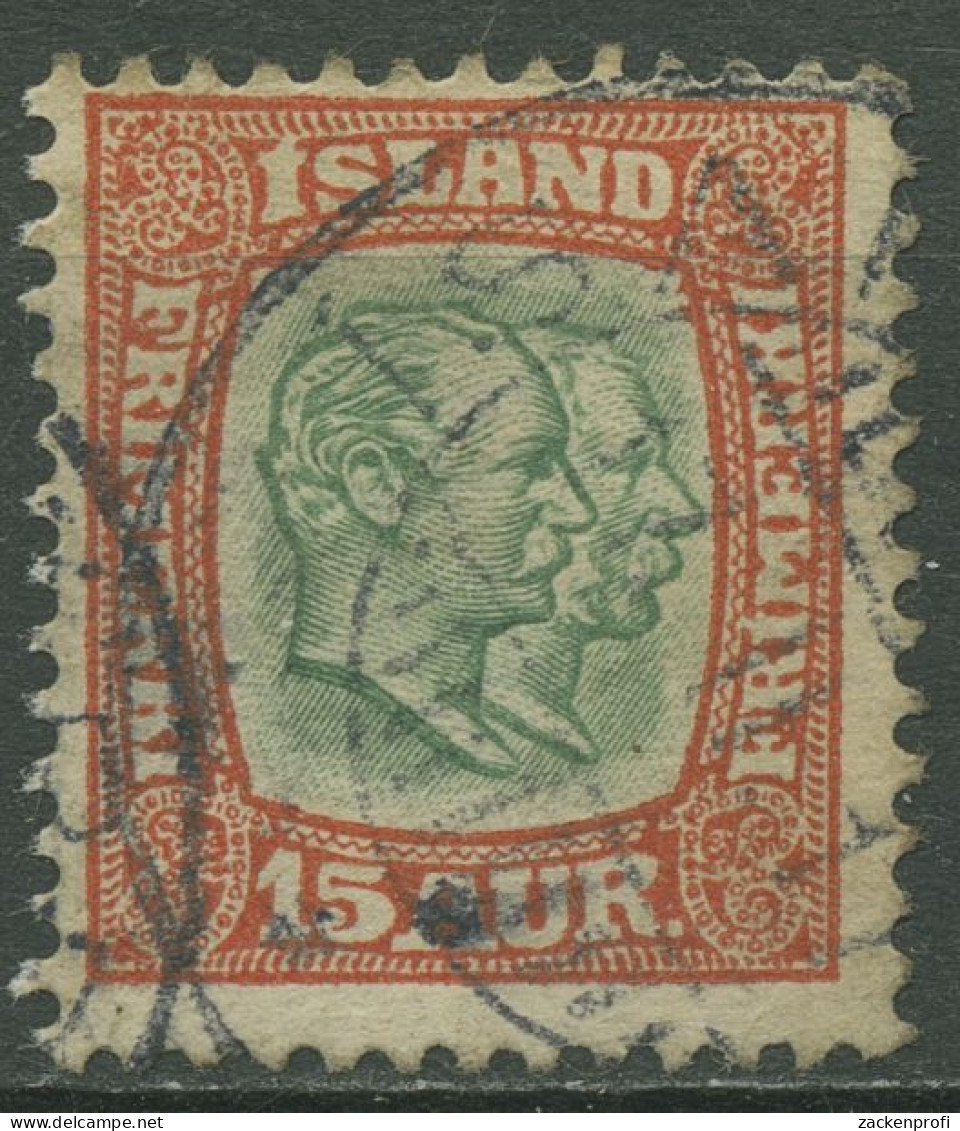 Island 1907/1908 König Christian IX. Und König Frederik VIII. 54 Gestempelt - Usados