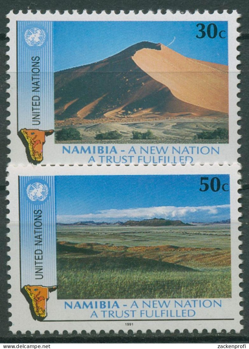 UNO New York 1991 Namibia Dünen Wüste 612/13 Postfrisch - Ungebraucht