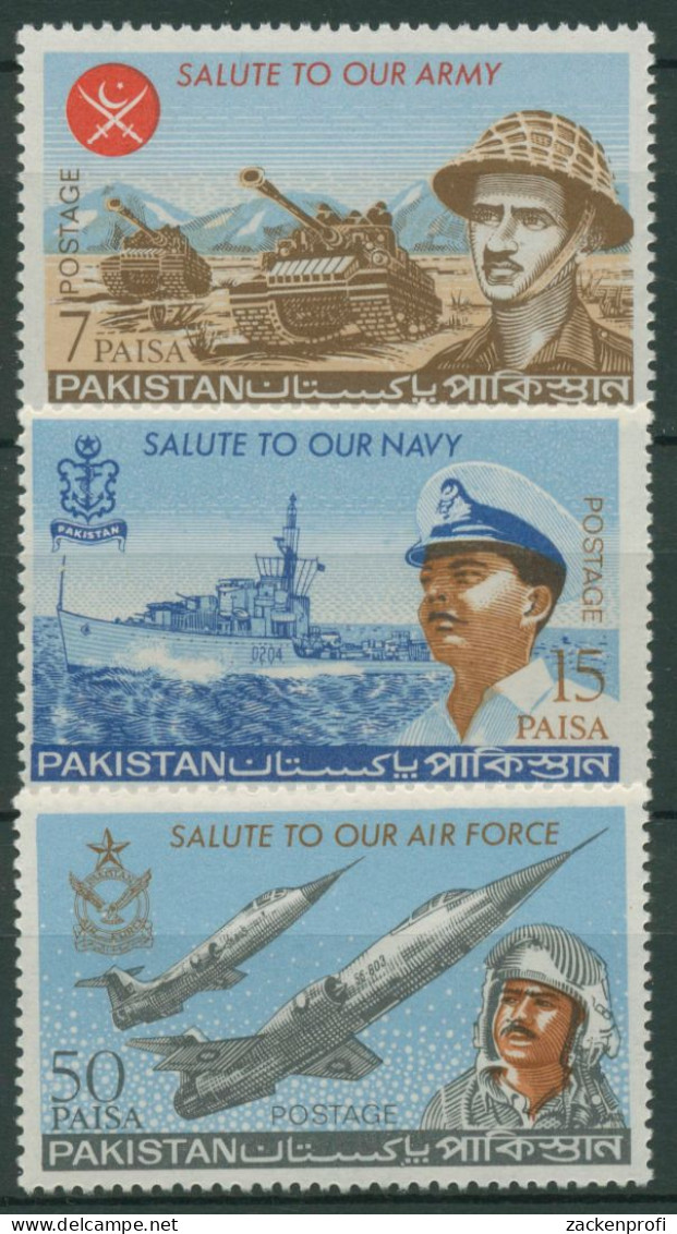 Pakistan 1965 Streitkräfte Armee Luftwaffe 221/23 Postfrisch - Pakistan