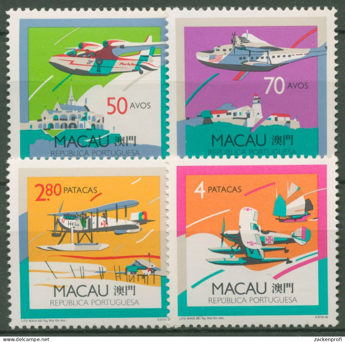 Macau 1989 Flugzeuge 628/31 Postfrisch - Ungebraucht