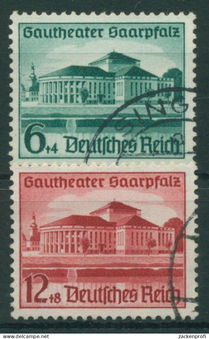 Deutsches Reich 1938 Eröffnung Gautheater Saarpfalz 673/74 Gestempelt - Oblitérés