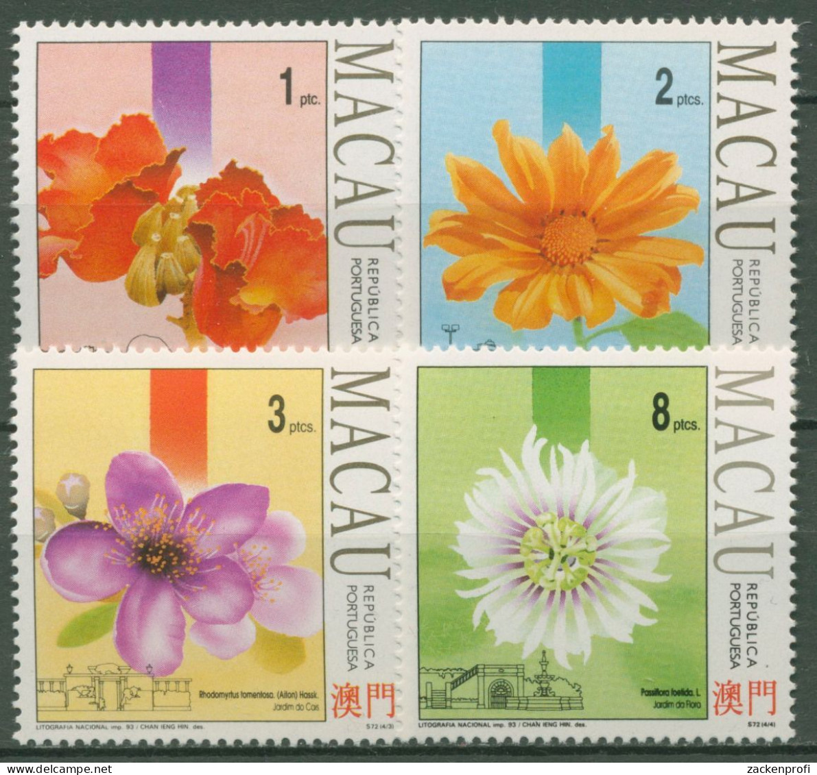 Macau 1993 Pflanzen Blumen Und Gärten 735/38 Postfrisch - Unused Stamps