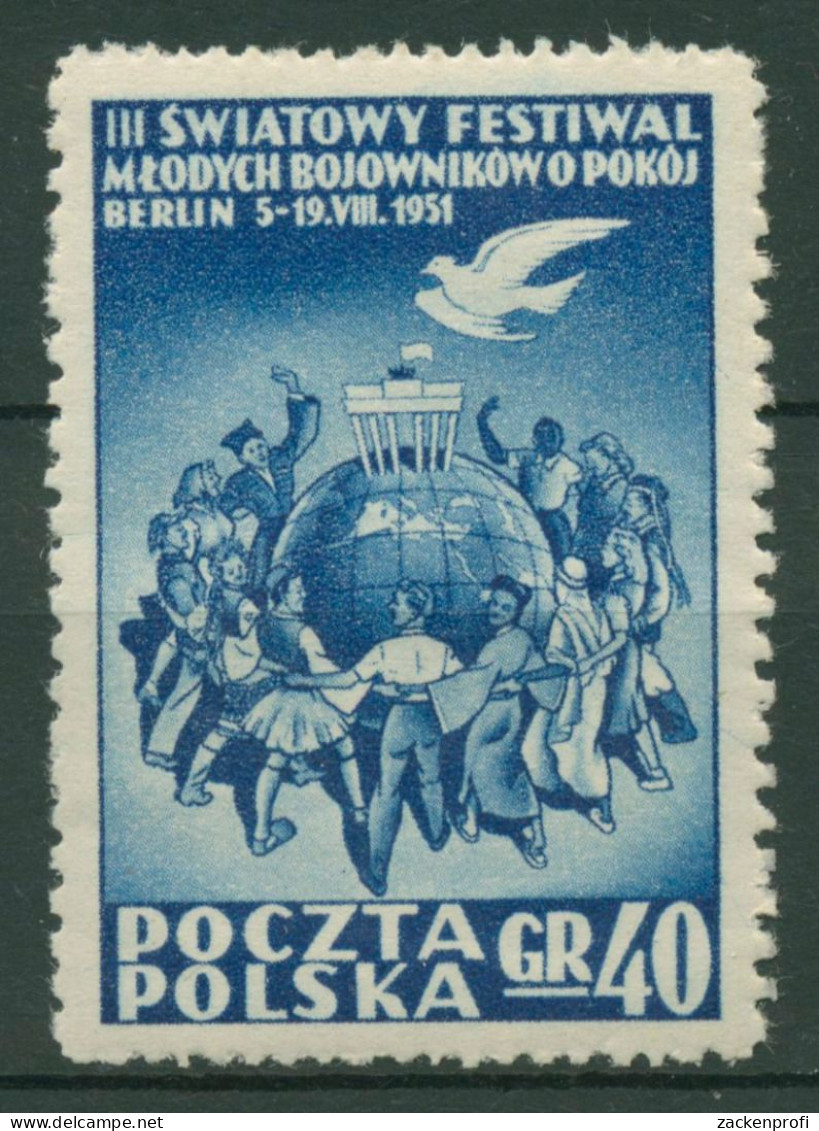 Polen 1951 Weltfestspiele Der Jugend Berlin Brandenburger Tor 701 Postfrisch - Neufs