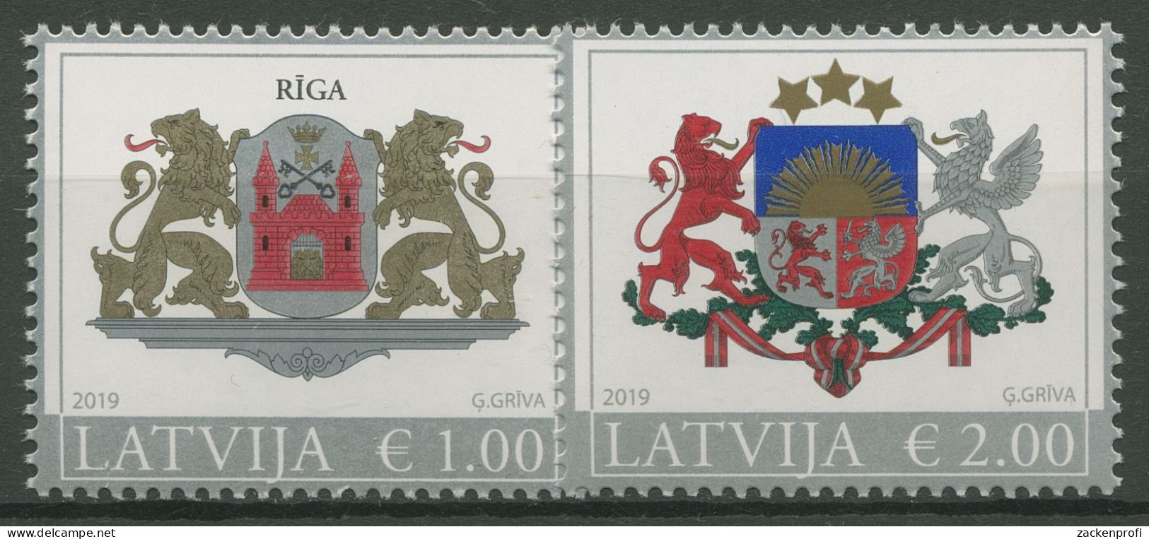 Lettland 2015 Freimarken Wappen 935/36 II Postfrisch - Latvia