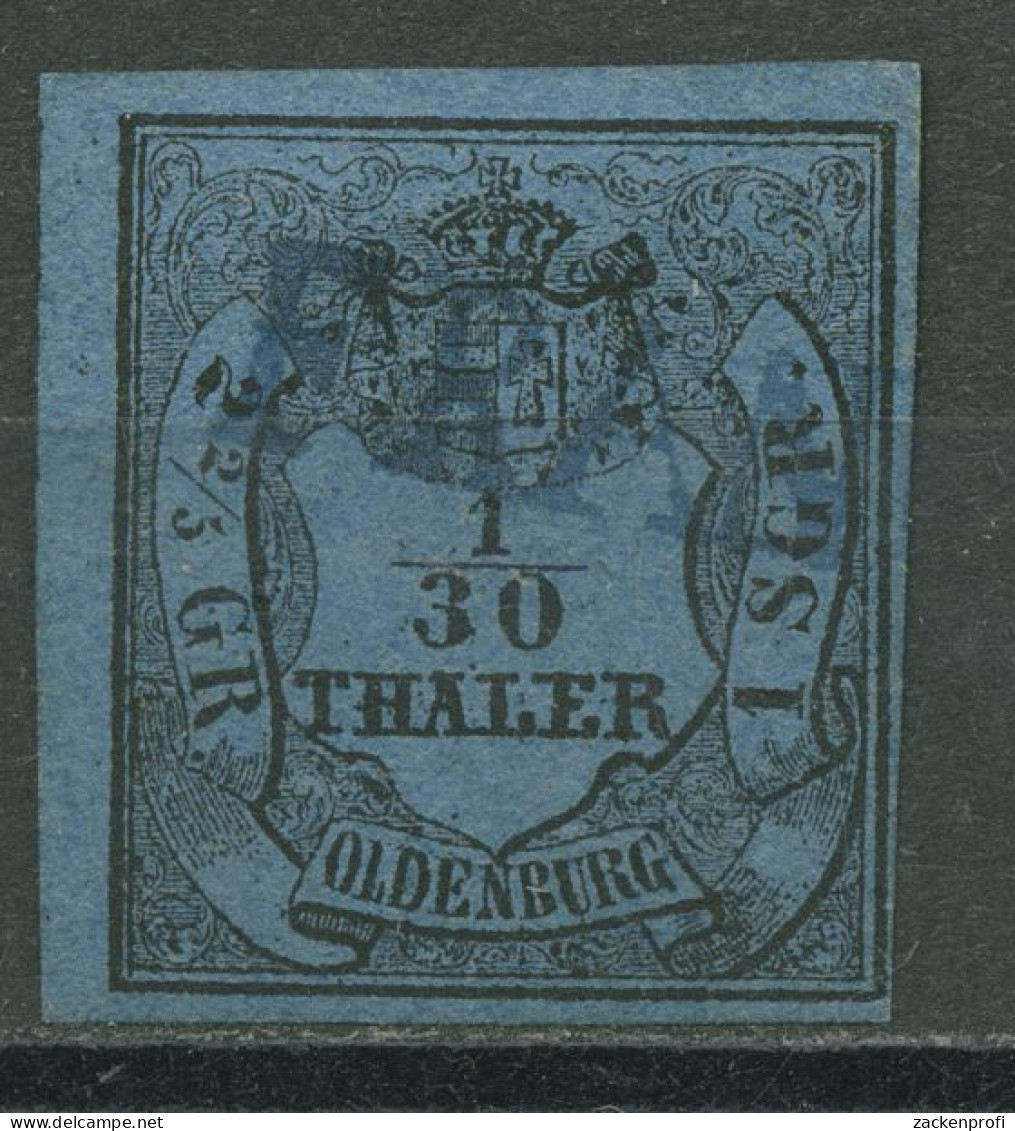Oldenburg 1852 Hauswappen über Wertschild 2 III Gestempelt - Oldenburg