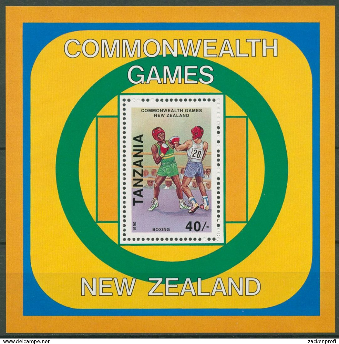 Tansania 1990 Commonwealth-Spiele Neuseeland Boxen Block 130 Postfrisch (C40668) - Tanzania (1964-...)