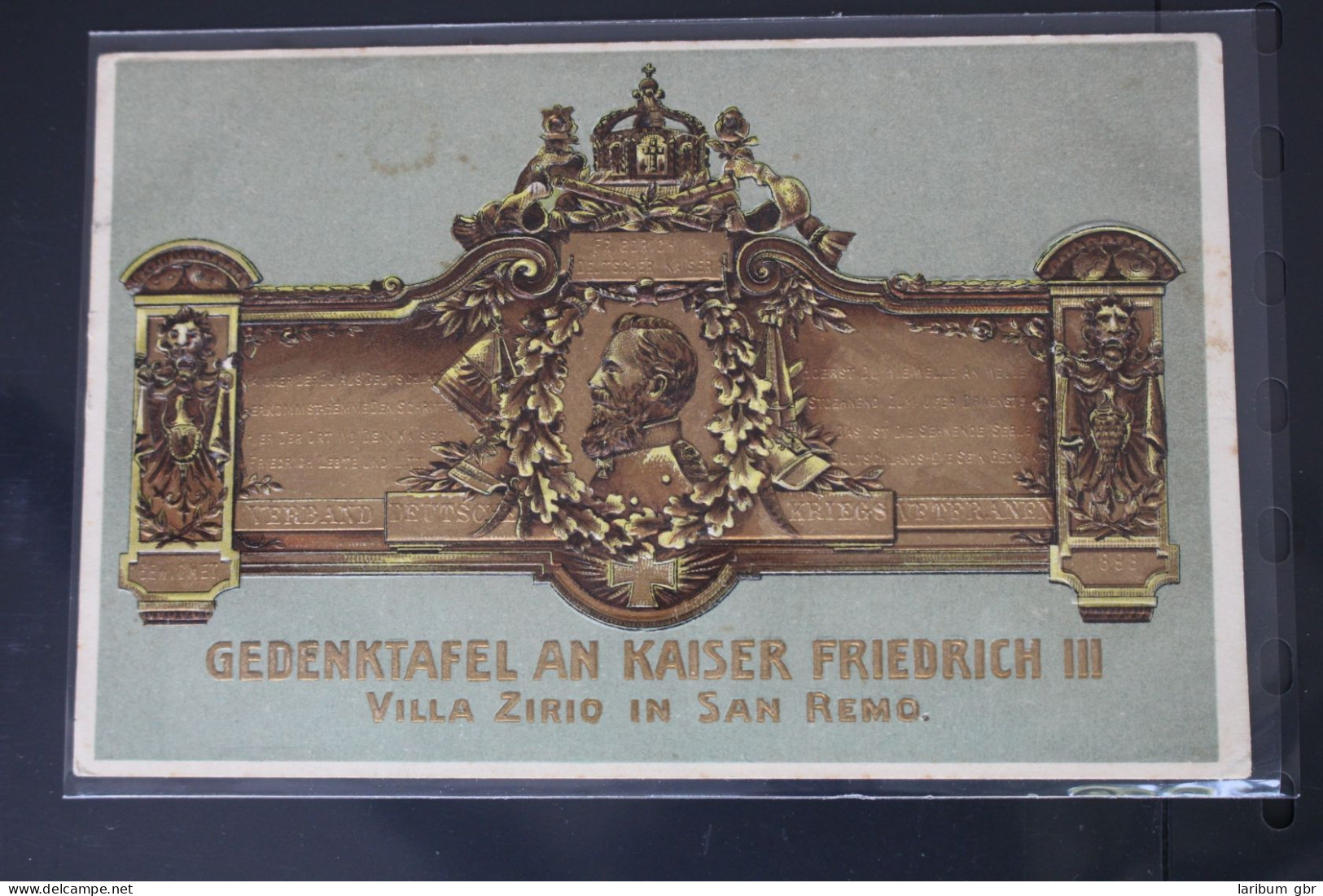 AK Deutschland Gedenktafel Kaiser Friedrich III - Villa Zirio Ungebraucht #PL103 - Altri & Non Classificati