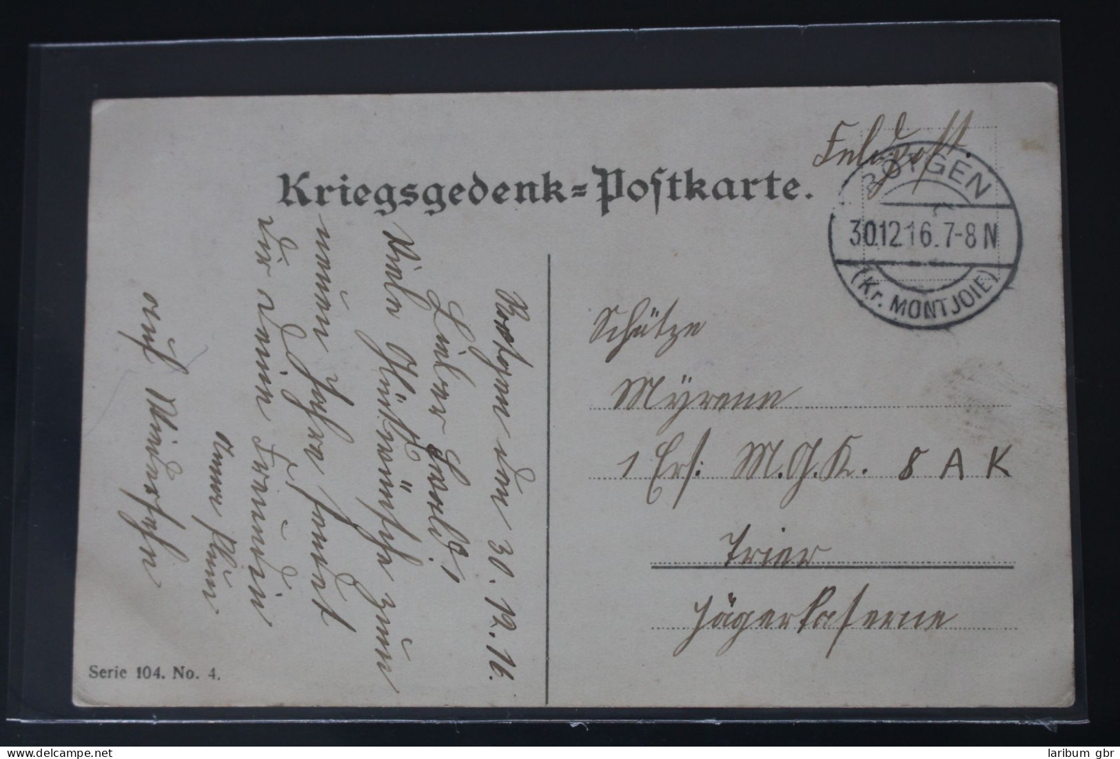 AK Deutschland Kriegsgedenkpostkarte Feldpost 1916 Gebraucht #PL156 - Altri & Non Classificati