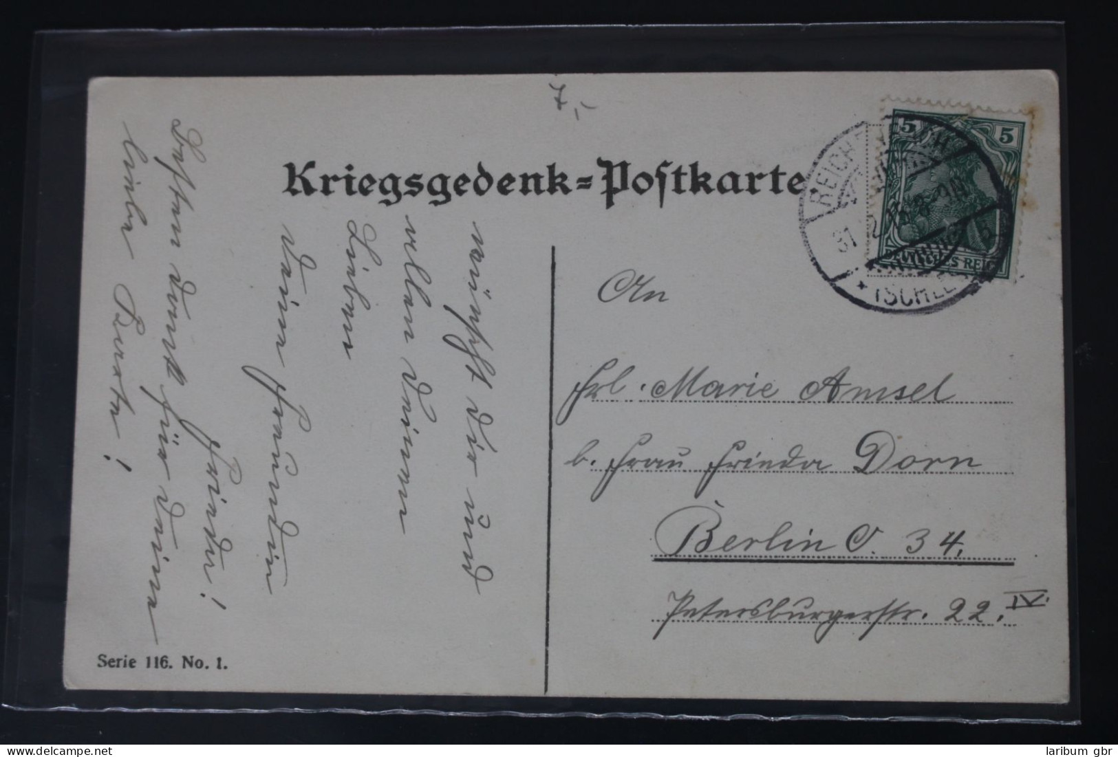 AK Deutschland Kriegsgedenkpostkarte 1915 Gebraucht #PL149 - Autres & Non Classés