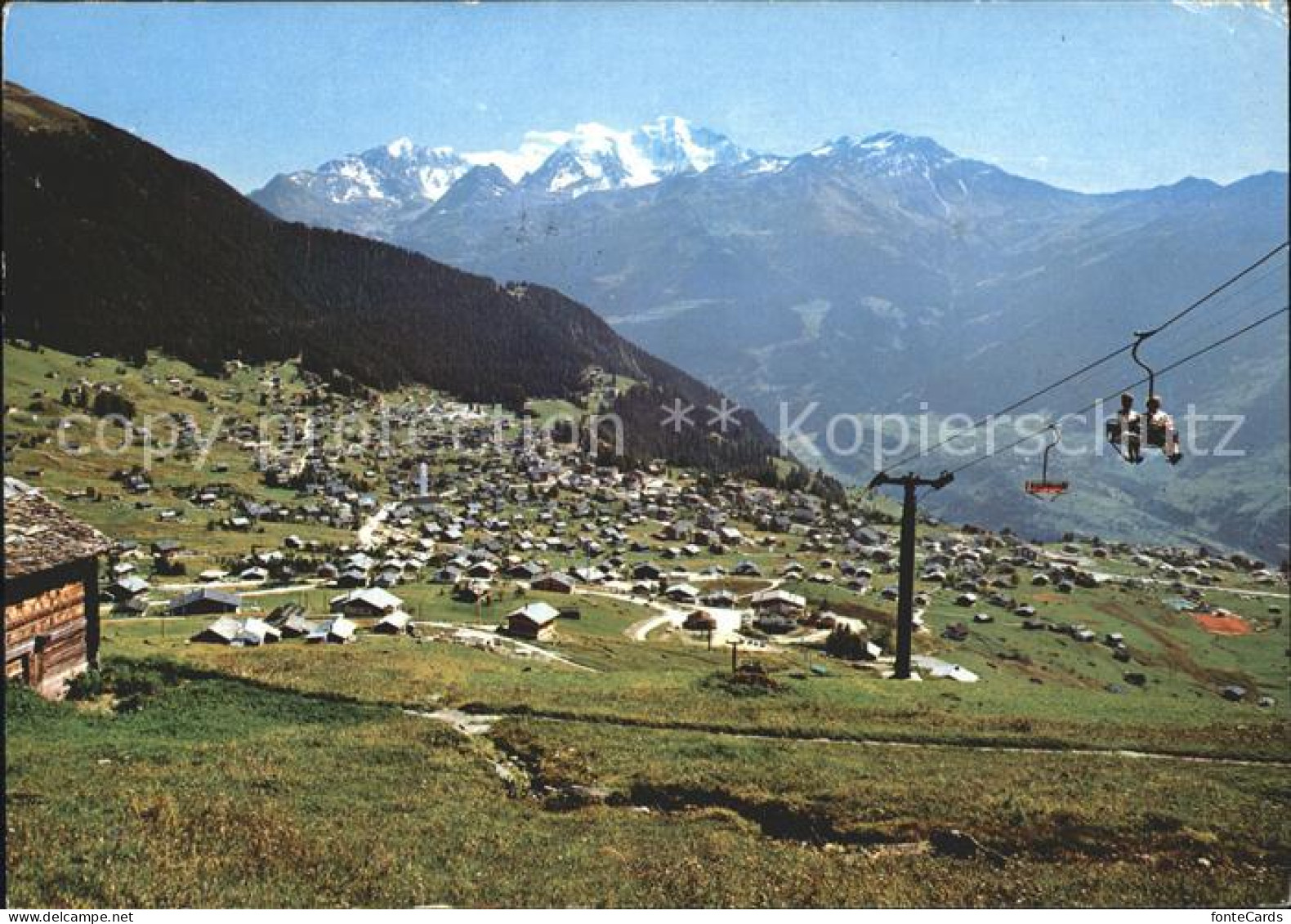 11865739 Verbier Avec Le Telesiege De Salvolayres Au Fond Le Grand Combin Verbie - Other & Unclassified